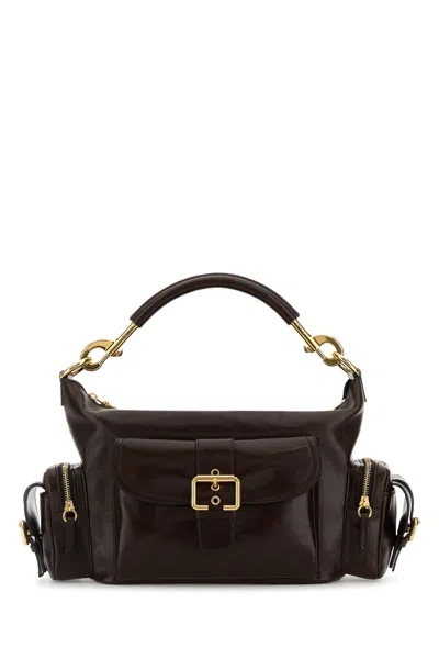 Chloé Chloe Chocolate Leather Camera Bag Handbag In Black