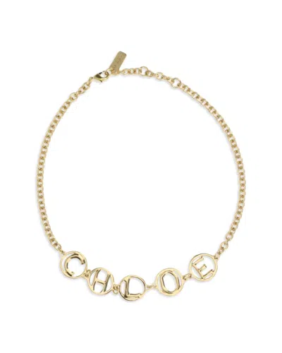 CHLOÉ CHLOÉ CHOKER SCRIPT NECKLACE
