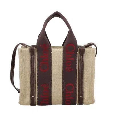 Chloé Chole Woody Purple-red Tote Bag In Purple/red