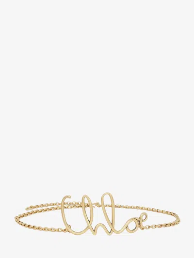 Chloé Chloe Iconic Belt In Gold