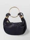 Chloé Circular Handle Bag Adjustable Strap In Black