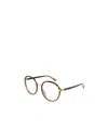 Chloé Circular Micro-standard Flat Mirror In Brown