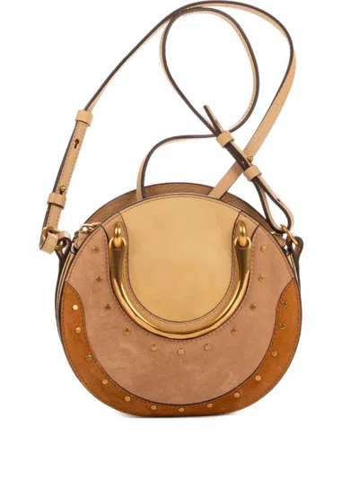 Pre-owned Chloé Circular-shape Shoulder Bag In Brown