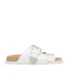 Chloé Clasp Details Slippers In White