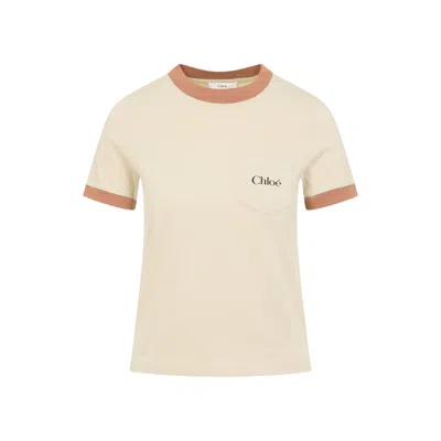 CHLOÉ CHLOÉ CLASSIC 70`S TEE RUBBER PRINT JERSEY