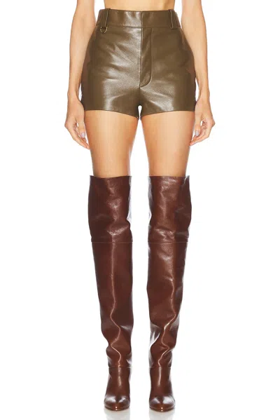 Chloé Nappa Shorts Bermuda, Short Green