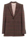 Chloé Checked Single-breasted Blazer