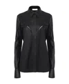 Chloé Leather Shirt In Black