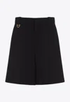 Chloé Classic Wool Shorts In Black