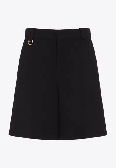 Chloé Classic Wool Shorts In Black