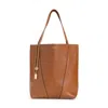 Chloé Small Spin Grained Leather Shoulder Bag In Brown