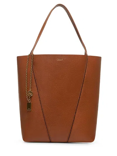 Chloé Clay Brown  Spin Tote Bag