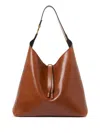 Chloé Triomphe-detailed Leather Tote Bag In Brown