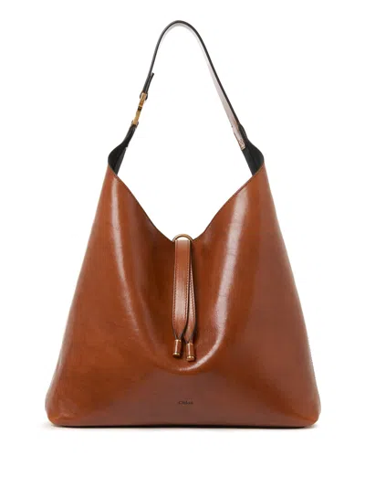 CHLOÉ CHLOÉ CLAY BROWN LEATHER BAGS