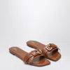 Chloé Chloe Clay Brown Low Heel Shoes In Leather Women