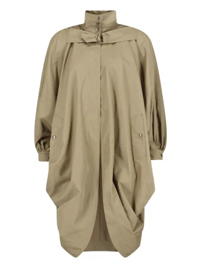 Chloé Cloak Coat In Green