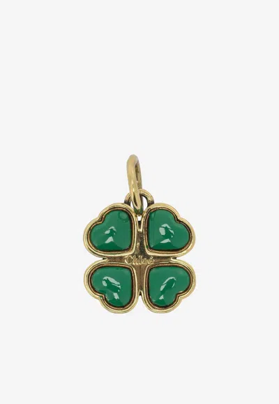 Chloé Clover Four-leaf Clover Pendant Necklace In Green