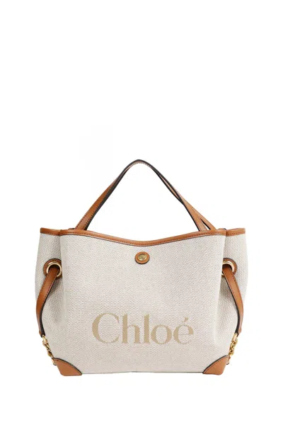 Chloé Clover Canvas Tote Bag In Pink