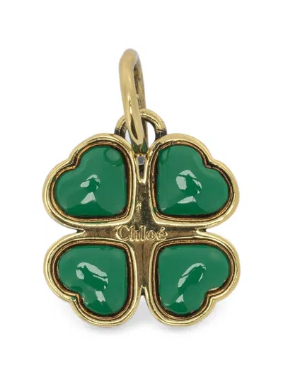 Chloé Clover Four-leaf Clover Pendant Necklace In Green