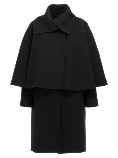 Chloé Black Removable Cape Coat