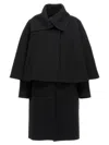 Chloé Cape Overlay Double-face Wool Cashmere Coat