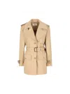 Chloé Chloe Women Short Trench In Argil Brown