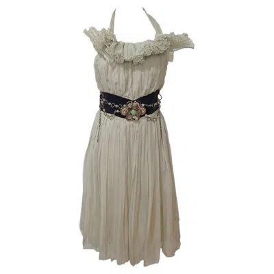 Pre-owned Chloé Cocktail Dress Size 40 In Gray
