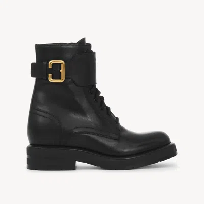 CHLOÉ BOTTINES CODDINGTON FEMME NOIR TAILLE 35 100% CUIR DE VEAU