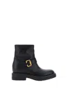 Chloé Leather Coddington Biker Booties