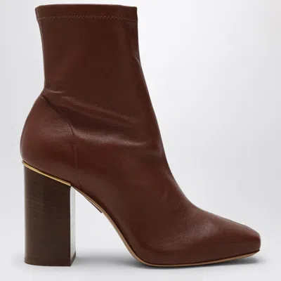 CHLOÉ CHLOÉ  COGNAC-COLOURED AMBRE ANKLE BOOT