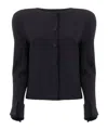 Chloé Collarless Fitted Jacket In Black