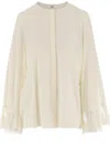 CHLOÉ CHLOÉ COLLARLESS FLUID BLOUSE