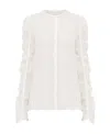 Chloé Collarless Shirt In White
