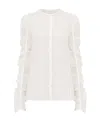Chloé Collarless Shirt In White