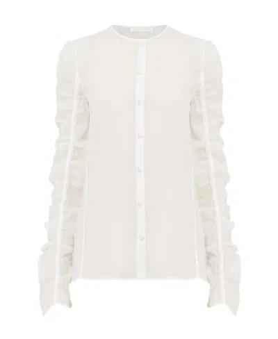 CHLOÉ COLLARLESS SHIRT