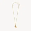 Chloé Women Metallic Necklace With Adjustable Closure And Charms In Brass Woman In Gold