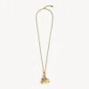 Chloé Women Metallic Necklace With Adjustable Closure And Charms In Brass Woman In Gold