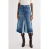 Chloé Blue Bermuda Patchwork Denim Shorts In Dark Night Blue