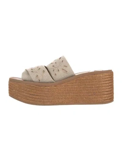 Pre-owned Chloé Colorblock Pattern Espadrilles In Neutral