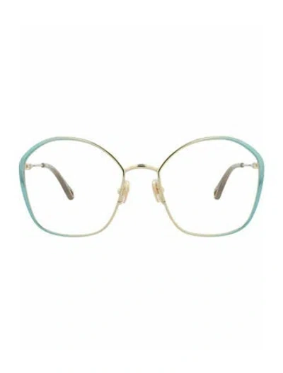 Pre-owned Chloé Colorblock Pattern Eyeglasses W/ Tags In Blue