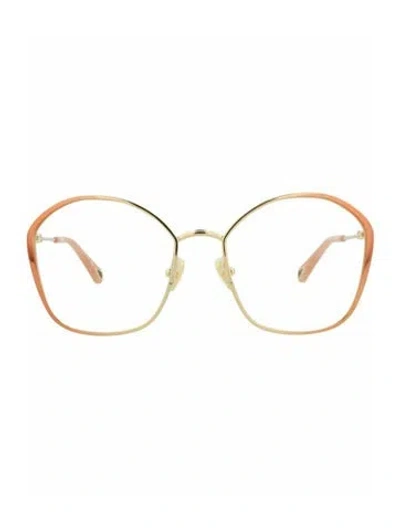 Pre-owned Chloé Colorblock Pattern Eyeglasses W/ Tags In Brown