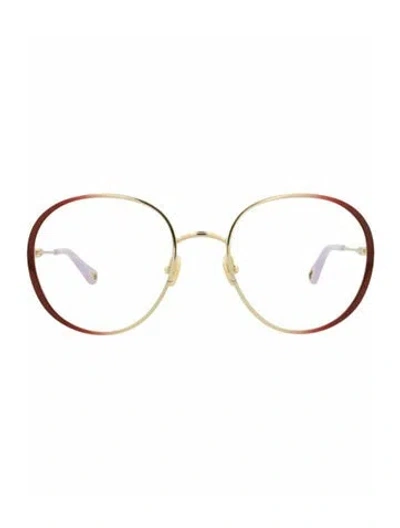 Pre-owned Chloé Colorblock Pattern Eyeglasses W/ Tags In Red