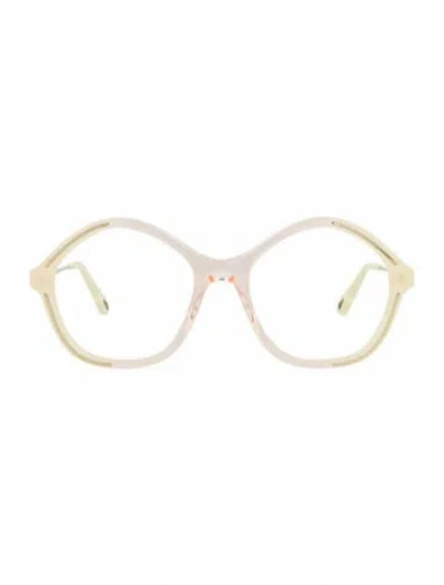 Pre-owned Chloé Colorblock Pattern Eyeglasses W/ Tags In Yellow