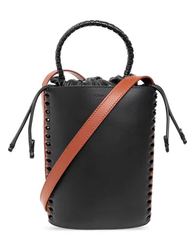 CHLOÉ COLOUR-BLOCK BUCKET SHOULDER BAG