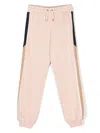 Chloé Colour-block Cotton Track Pants In Pink