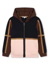 Chloé Colour-block Hooded Cardigan In Black