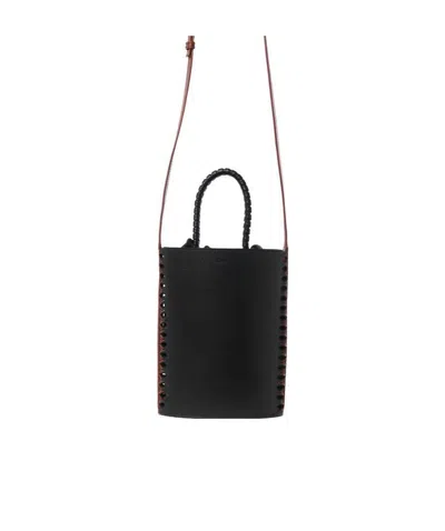 Chloé Colour-block Leather Bucket-bag In Black