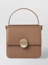 Chloé Compact Chain Strap Top Handle Bag In Beige