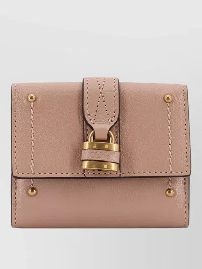 Chloé Compact Wallet Metal Hardware Stitch Detailing