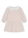 Chloé Contrast-collar Organic Cotton Dress In Neutrals
